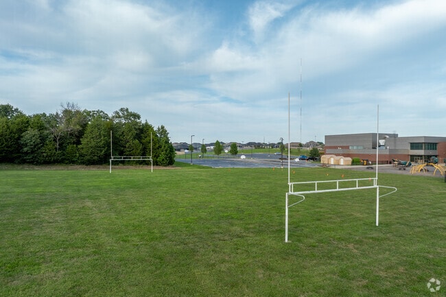 Alpha Hart Lewis Elementary School has plenty of green space for outdoor activities.