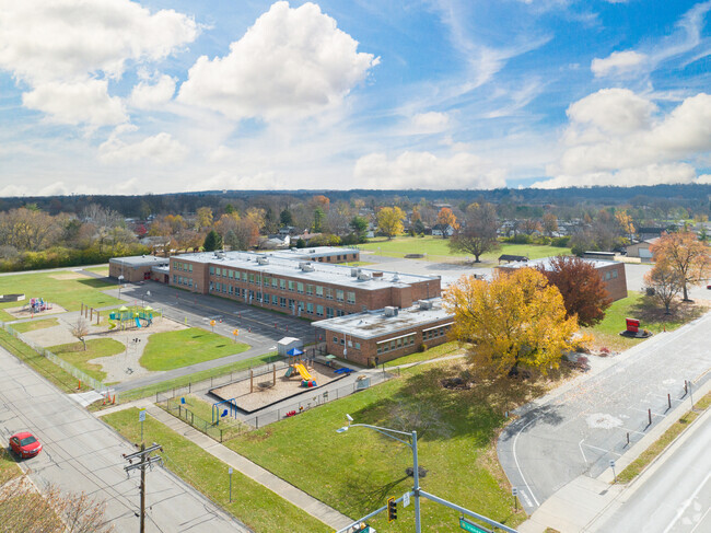 Fairfield West aerial of the building.