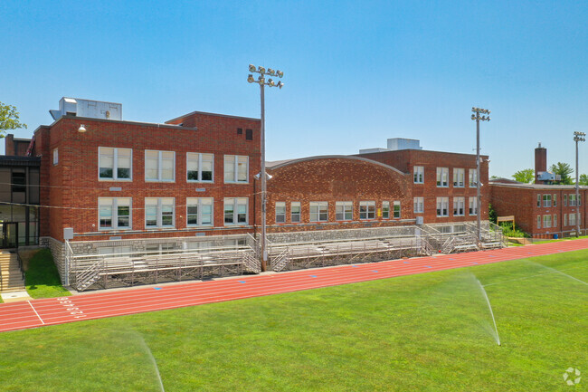 The middle school and high school share the same fields.