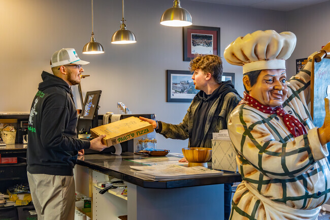 Pick up one of Saucy's Pizzas near West Belleview.