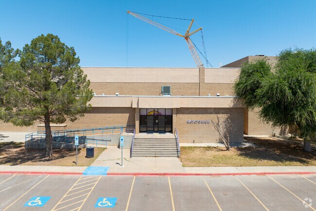 Students and parents have an easy drop off and pick up at Pecos High School.