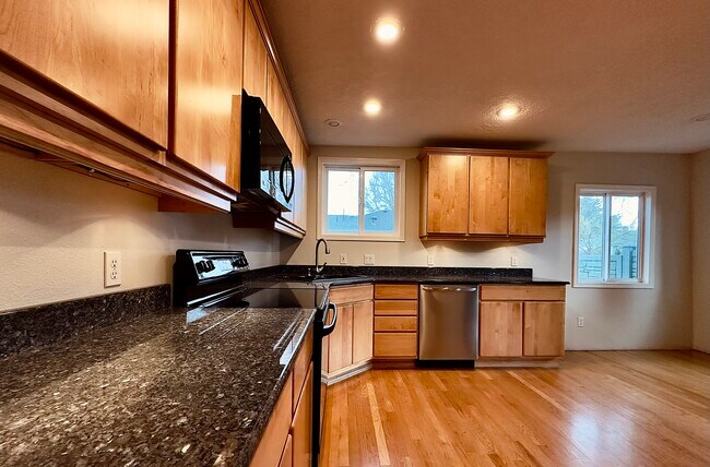 kitchen view 3. Granite countertops