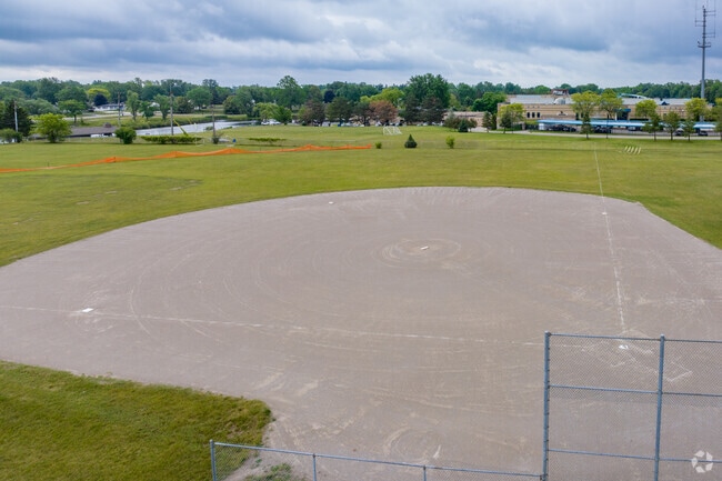 Pierce Middle School's baseball field is located behind the school.
