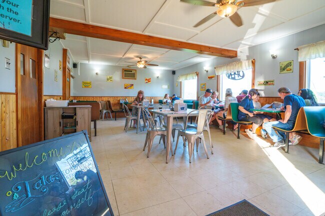 Families love to dine in and indulge in conversation at the Lakeshore Restaurant in Dexter.