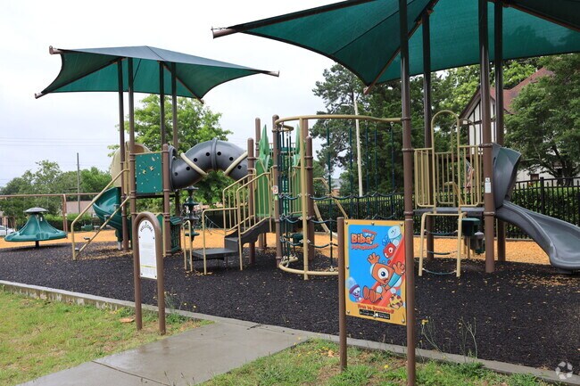 Let the kids run free at the playground in Hickman Park.