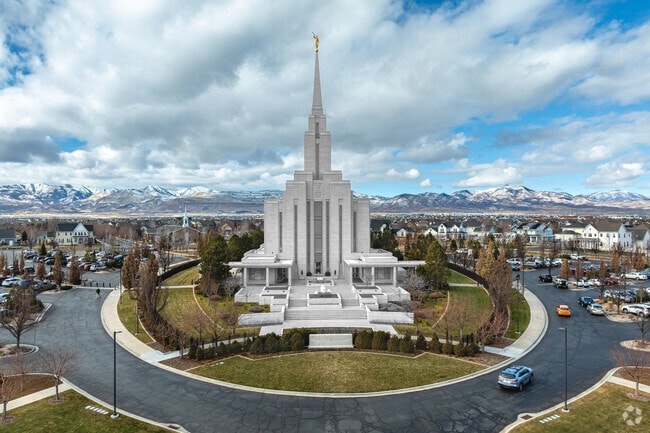 West Jordan has beautiful views of the Oquirrh Mountains and a Church of Latter-Day Saints temple.