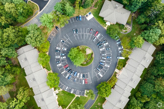 The Burke Centre neighborhood is artfully laid out across a forested landscape.