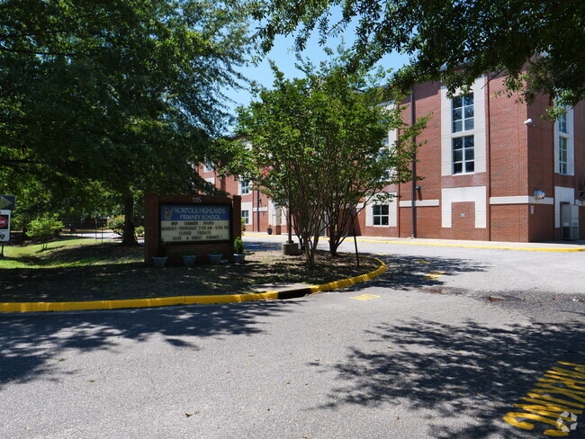 Front driveway with signage