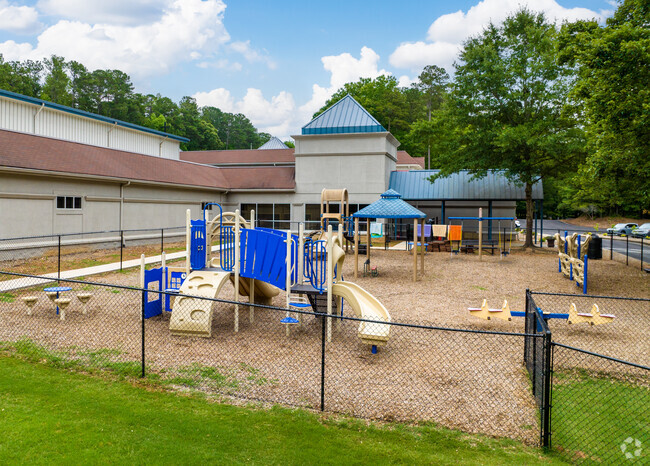 St Paul Lutheran School has multiple playgrounds.