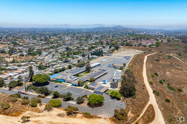 A view from above Carver Elementary School.