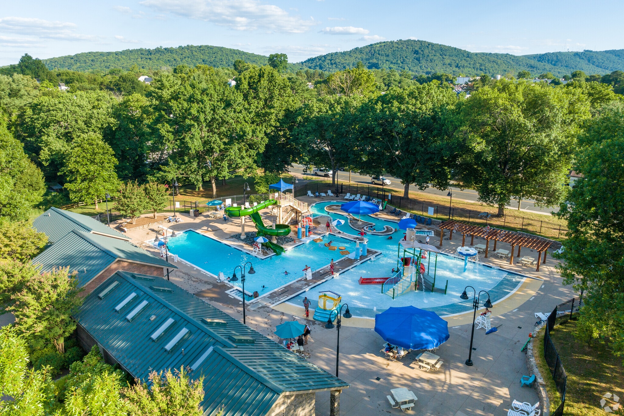 Enjoy a nice day in the pool at Meade Park in Woolen Mills.
