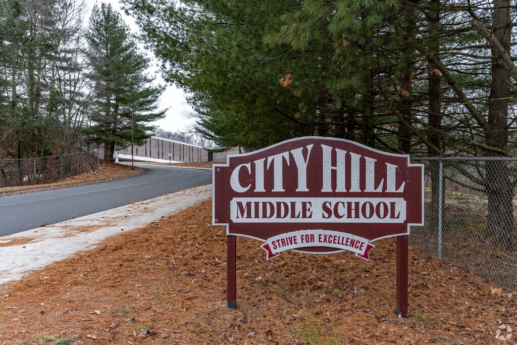 City Hill Middle School at 441 City Hill Street in Naugatuck, CT.