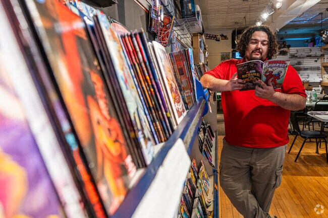 Zone Comics and Games shelves new arrivals from Marvel, DC, and the independent comic scene.