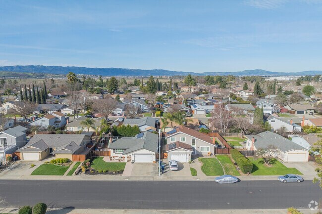 Carlton Square's homes sit on small lots with small front and back yards.