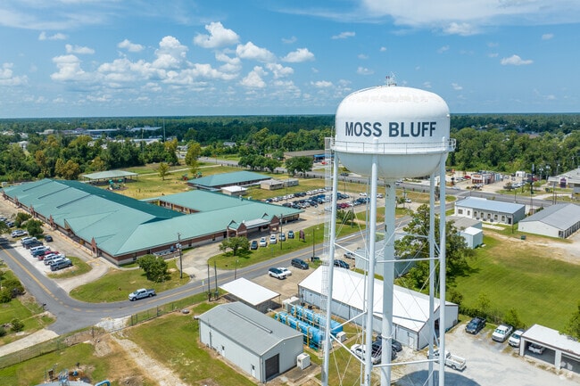 Discover the iconic water tower of Moss Bluff in Lake Charles.