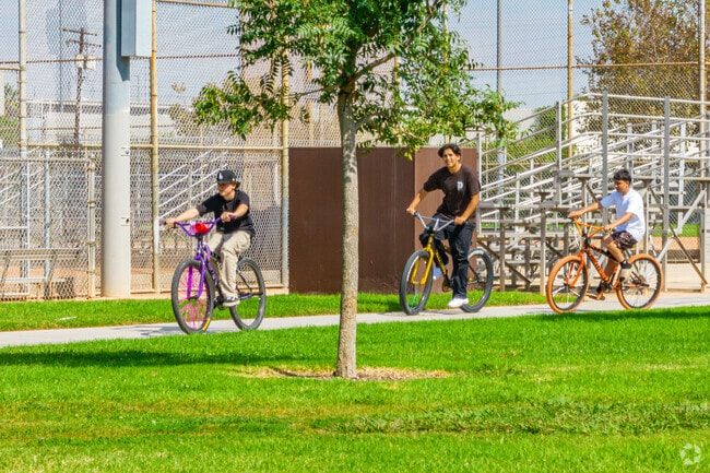 The paths at Boisseranc Park are great for riding your bike.