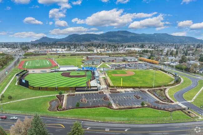 Hamlin Middle School has sports fields available for students to play on in Springfield, Oregon.