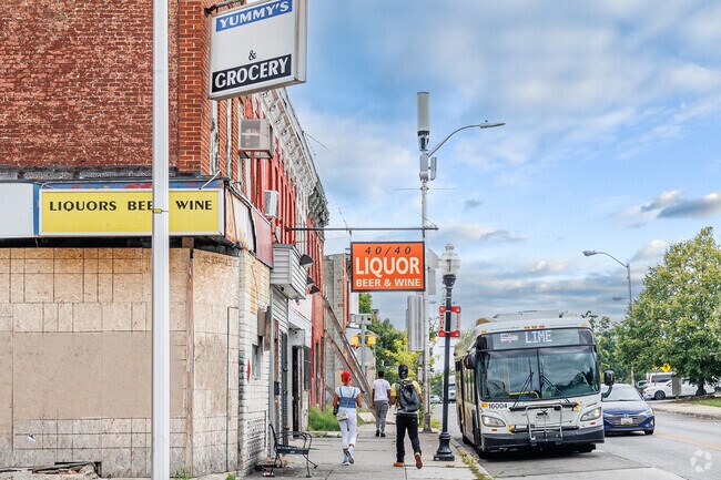 Catch the bus at many stops in Druid Heights, and get anywhere in the city you need to go.