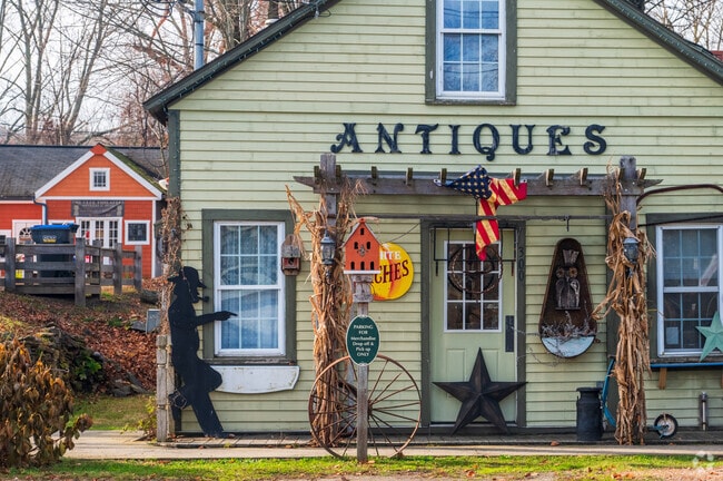 Woodstock is known for antique shops, making it a destination for New Englanders.