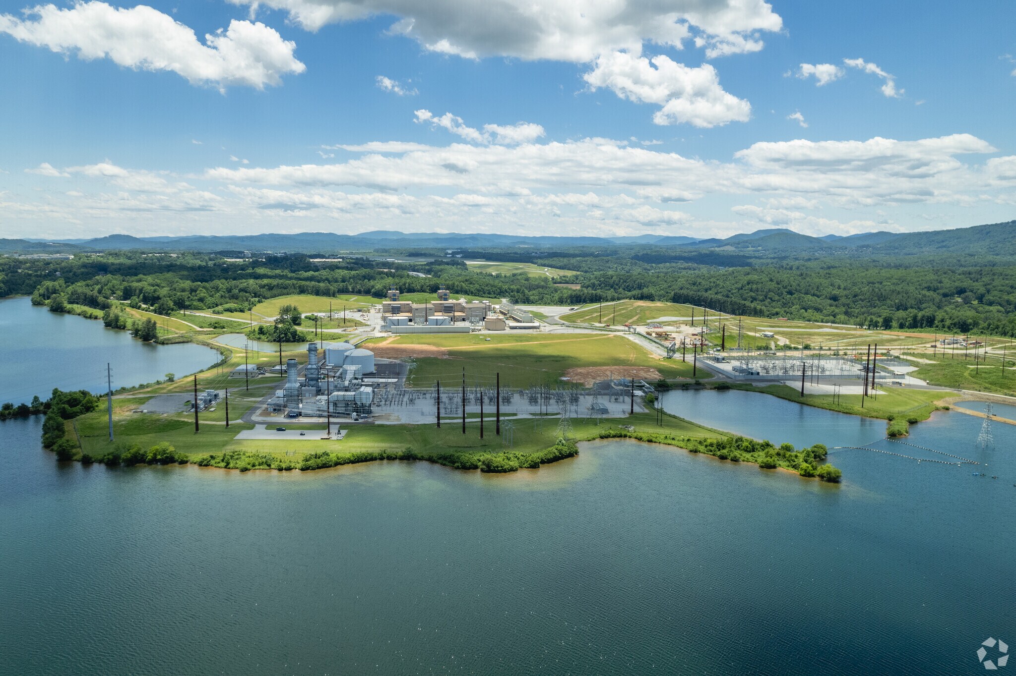 The Duke Energy Plant is located right across from Lake Julian.