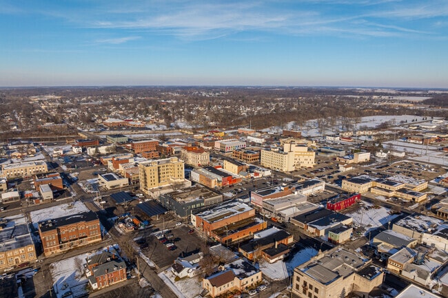 Downtown Marion is a short drive across the river from Foster.