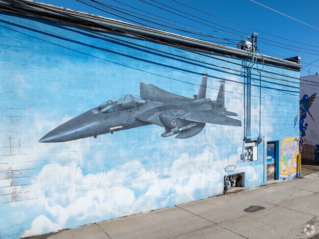 Murals supporting the military can be found throughout the city of Mountain Home.