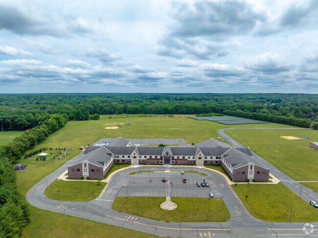 An elevated view of Memorial Elementary School in Freehold Township NJ.