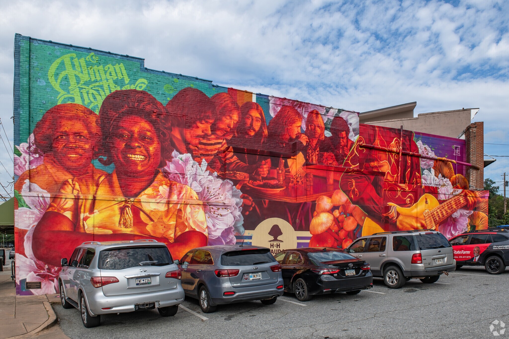 Many famous people are commemorated including the Vineville Historic District's Allman Brothers.