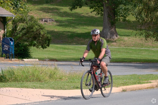 Cyclists enjoy riding along Virginia. Rt. 50 through Aldie countryside.