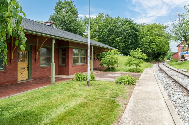An historic Train Station sits along Railroad Avenue in Oxford.