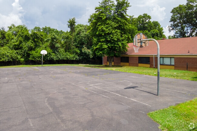 Basketball court of Dupont Park School in Washington DC.