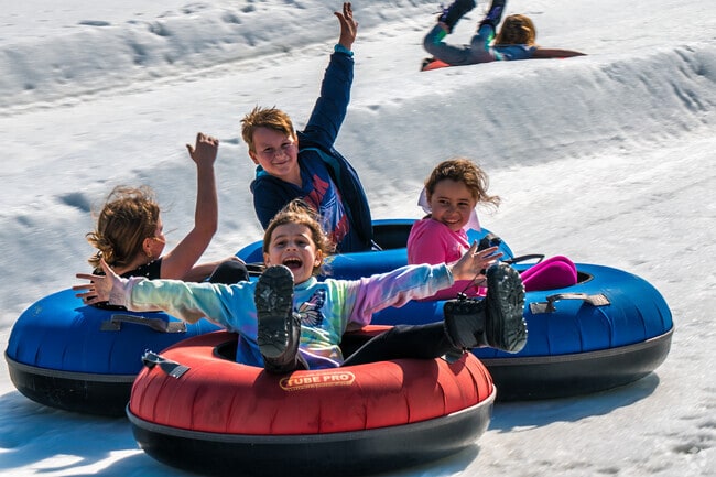 During winter months, be sure to bring the kids to Hawk Island in Old Everett for some tubing.