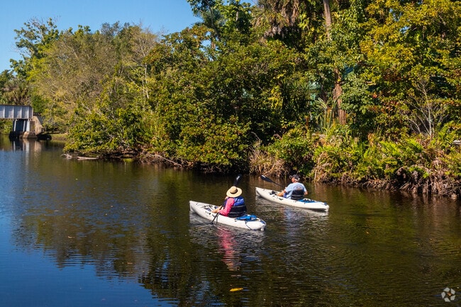 The Imperial River runs through Heitmans and is popular for kayaking.