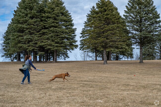 There is plenty of room to play at Lions Park, where open fields and tall trees create a perfect setting for outdoor fun.