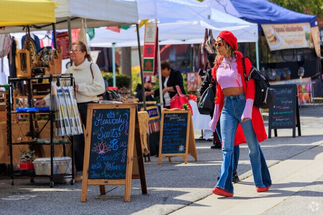 There are boutique stalls selling a variety of unique products at the San Pedro Farmers Market.