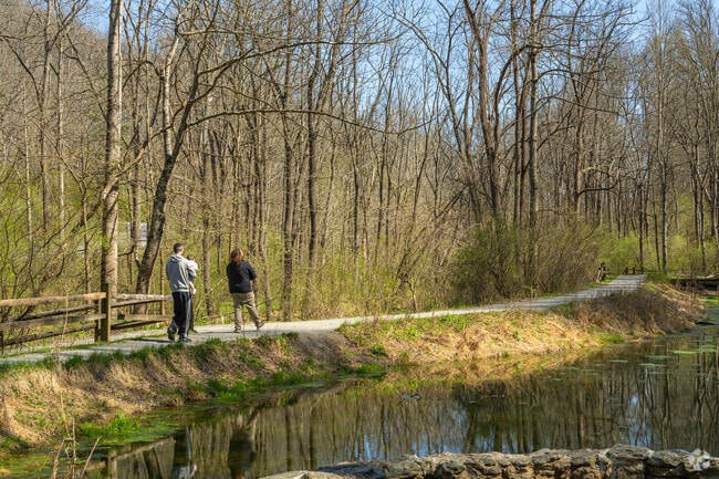 Immerse yourself in nature on the walking trails that weave through Richard M. Nixon County Park.