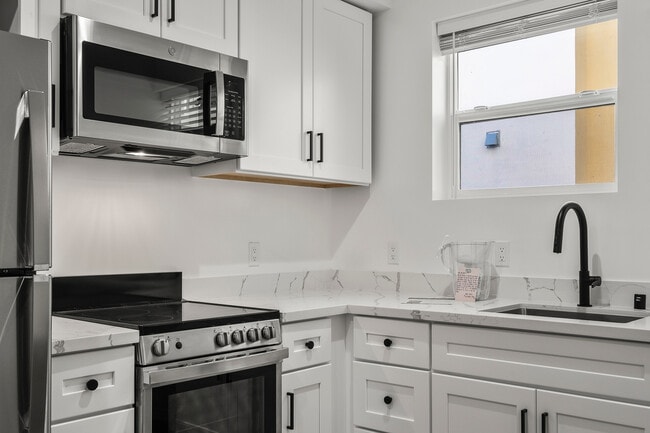 Stylish kitchen with state-of-the-art appliances