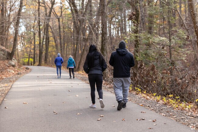 Residents enjoy the many trails that run through the Breakheart Reservation within Saugus.