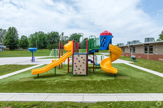 Warford Elementary School has a nice playground for fun time at recess.