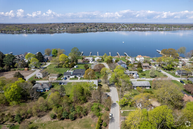 Looking toward the Kickamuit River from any house in  the Touisset Highlands neighborhood you can see water.
