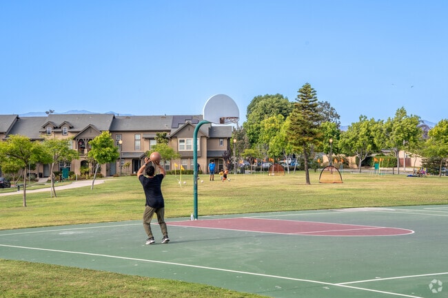Practice your shot at the basketball courts at Vineyards Park.
