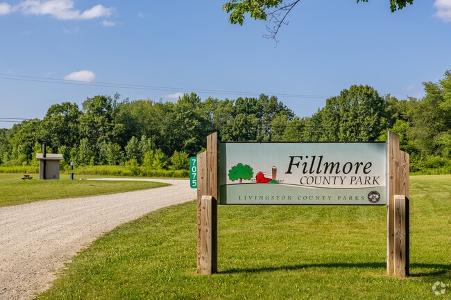 Fillmore County Park features walking trails and sports fields for Genoa Township residents.