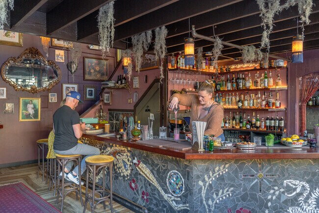 Enjoy specialty craft cocktails at The Foxhole near Cornwall Park.