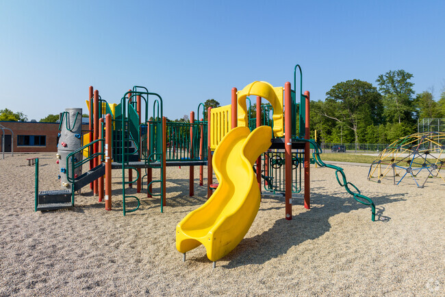 Beaumont Elementary School in Waterford has a modern playscape.