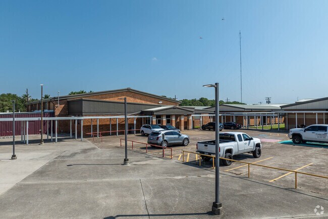 High Island High School is located next door to the middle and elementary schools.