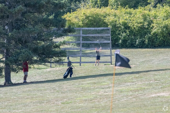 Burgi's Back Nine is a short golf course that is open to the public and anchors Greenwood parks.