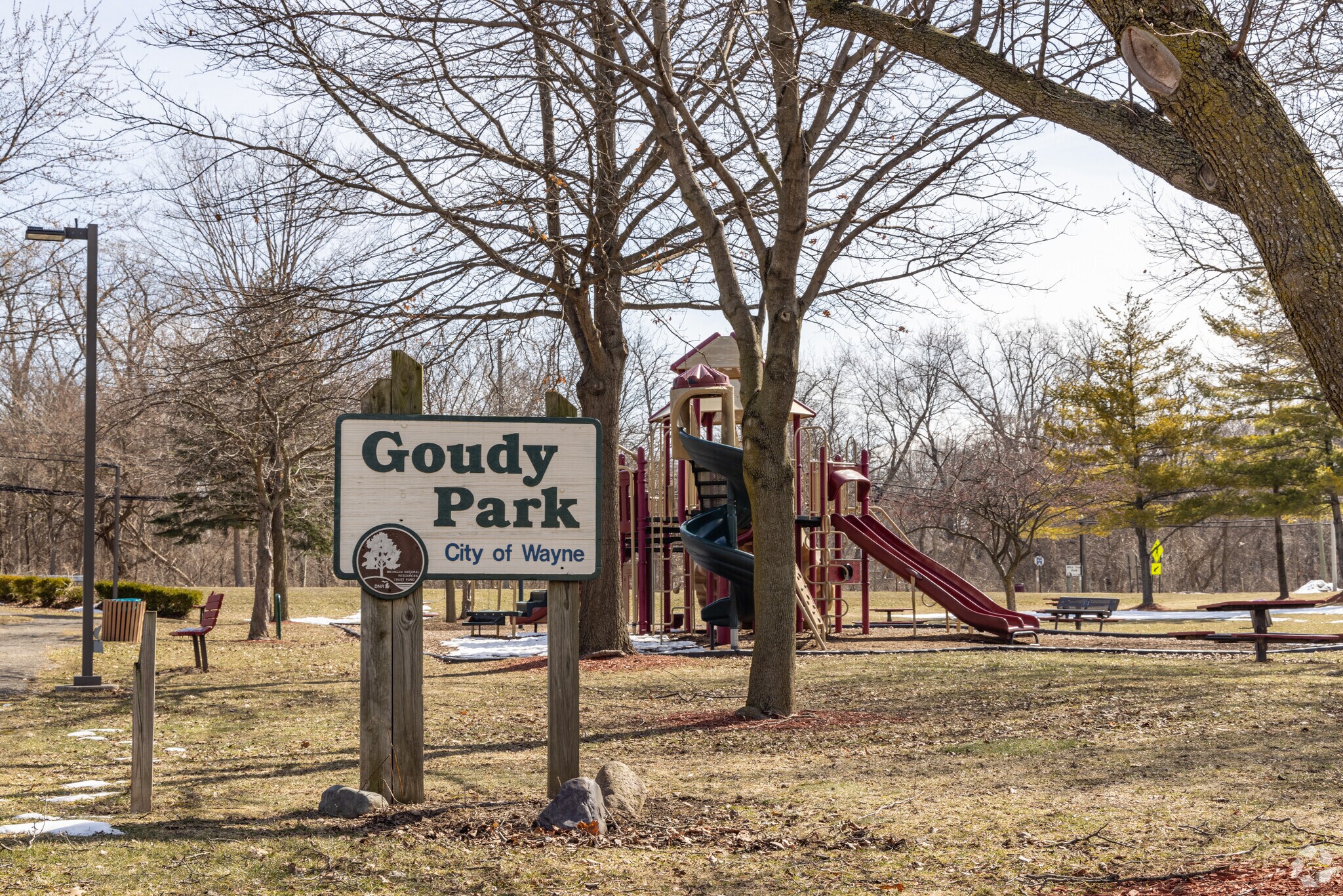 Goudy Park has a colorful playground.