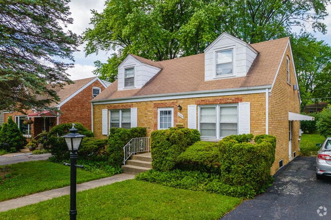 Brick Cape Cod homes add a charming touch to Mount Prospect's residential streets.