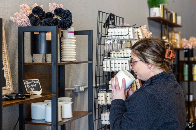 Clinton Candle Company offers a create-your-own custom candle workshop and private parties or shop hand poured candles from their market.