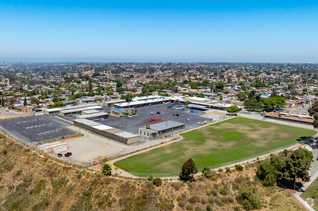 A view above Audubon K-8 in Jamacha Lomita shows its playing fields.